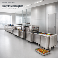 Ligne de production automatique de bonbons gélifiés : Cuve de dépose de gélatine et de pectine, moulage d'ours, refroidissement, séchage, emballage