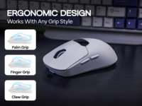 Souris de jeu sans fil AULA SC390, légère et ergonomique, à trois modes, avec éclairage RGB, capteur PAW3311, souris de jeu
