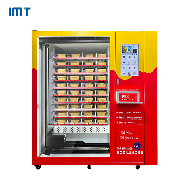 24 Hours Self Service Business Fast Food Vending Machine 21.5 Inch Touch Screen Fully Automatic Hot Food 1 Year Warranty