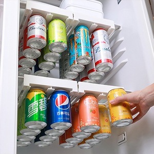 Hanging Soda Can Organizer <b>for</b> Refrigerator Adjustable Can Holder Dispenser - Product Image 1
