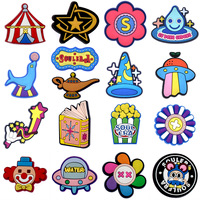Breloques de chaussures en PVC souple pour enfants, motif dessin animé mignon, accessoires de décoration pour sabots, breloques de chaussures de cirque en gros
