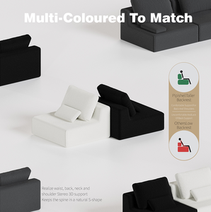 Oversized Modular Sectional <b>Sofa</b> Luxury Boucle Eco-Friendly Apartment Convertible Compressed <b>Floor</b> Couch Set - Product Image 2