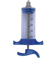Seringues automatiques en plastique et acier TPX de 10 ml et 20 ml pour l'injection vétérinaire, adaptées aux bovins, ovins, porcins et volailles.