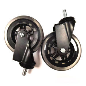 Roulettes pivotantes pour chaise de bureau en polyuréthane noir de 75 mm (<span class=keywords><strong>3</strong></span> pouces) avec roulement - Product Image 3