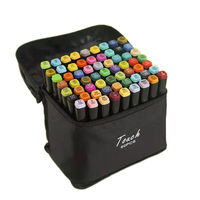 Vente en gros d'usine, lot de marqueurs permanents à double pointe, 80 couleurs personnalisables, non toxiques, à base d'alcool
