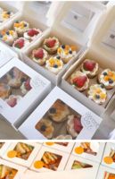 IMEE 6 12 24 trous personnalisé PET fenêtre pliable boîtes en papier blanc Mini Cupcake Muffin emballage boîte à gâteau de mariage