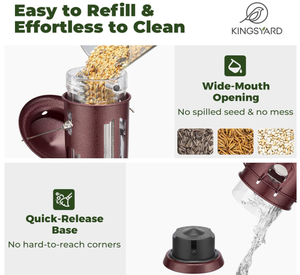 Ide Produk Baru Tempat Makan Burung Anti Tupai, Tempat Makan Burung Liar Logam Gantung untuk Luar Ruangan dengan Alas yang Dapat Dilepas, Mudah Dibersihkan - Product Image 5