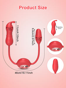 Design femminile speciale massaggio orgasmo insieme artefatto doppio vibrante uovo A-Spot e G-Spot vibrare massaggiatore - Product Image 3