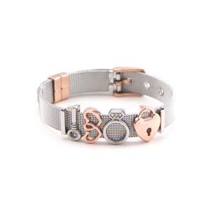 Bracelet à breloque en acier inoxydable pour femmes, cadeau de fête des mères, coulissant, 12 pièces - Product Image 5