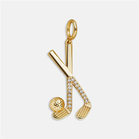 SP vente en gros en acier inoxydable or 18 carats série sport Tennis bricolage pendentif pour collier fabrication de bijoux