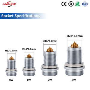 موصل كهربائي مخصص تحت الماء من سلسلة W الدائرية الصغيرة بـ 2-32 سن، كابل IP68 اختياري من الفولاذ المقاوم للصدأ للاستخدام تحت البحر - Product Image 3