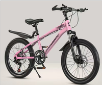 Vélo de montagne pour enfants 18/20/22 pouces, fourche en aluminium, 7 vitesses, frein à disque double, fourche avant à absorption des chocs