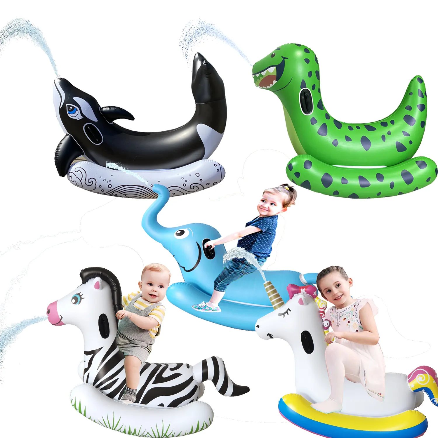 2022 new design animal shape inflatable animal indoor outdoor inflatable sprinkler toy for kids play
