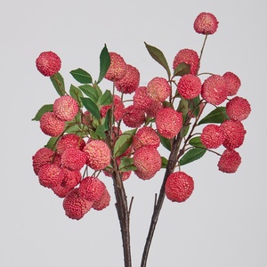 Tiges de baies rouges artificielles <span class=keywords><strong>à</strong></span> texture réaliste, brins de houx bordeaux artificiels pour la décoration de Noël et d'hiver - Product Image 3