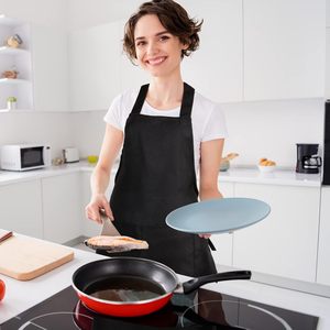 Tabliers noirs unis personnalisables en gros <span class=keywords><strong>pour</strong></span> <span class=keywords><strong>cours</strong></span> <span class=keywords><strong>de</strong></span> peinture, cadeaux promotionnels professionnels, tablier <span class=keywords><strong>de</strong></span> bricolage unisexe réglable et imperméable - Product Image 4