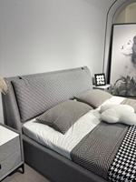 Lit en tissu sur mesure haut de gamme, mobilier de chambre à coucher, villa de luxe, lit king size, mobilier de chambre minimaliste pour hôtel