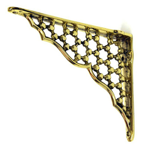 Support d'étagère Style fleur laiton fonte antique et supports supports d'étagère d'angle supports d'angle - Product Image 1