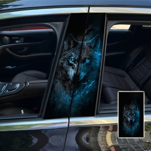 <span class=keywords><strong>Pegatina</strong></span> para <span class=keywords><strong>Coche</strong></span> Reutilizable con Diseño de 2 Lobos Estilo Animal para <span class=keywords><strong>Amazon</strong></span> Cross Border - Product Image 1