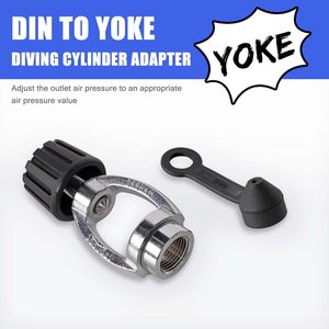 Adaptateur de remplissage de bouteille de plongée, filetage G5/8 – Convertisseur DIN vers YOKE, adaptateur de conversion pour cylindre d'extincteur - Product Image 5