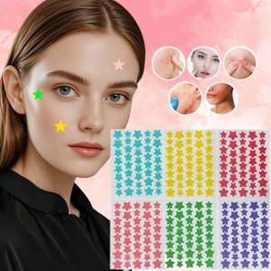 40 Parches Adhesivos de Hidrocoloide en Forma de Estrella para Acné y Espinillas, Grado Médico, Cubre Imperfecciones, Impermeables, Tratamiento Facial, Portátiles para Viaje - Product Image 1