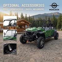 HOOLEOX 800CC Buggy UTV 4 places à double rangée latérale 4x4 Essence/Diesel 1000W pour location en sites touristiques insulaires EPA T1B