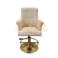 Chaise de casino de luxe VIP K1129, tabouret de bar moderne en acier et cuir PU, pivotant et réglable, pour bar à domicile et salon, usage commercial, doré