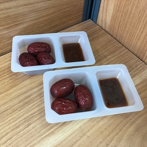 70ml/30ml dùng một lần hai phân vùng nước sốt nhựa ngày khay với niêm phong phim - Product Image 4