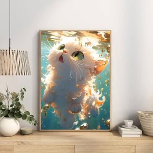 Populaire personnalisé peinture à l'huile par numéros Kit chute chat bricolage peinture par numéros animaux moderne <span class=keywords><strong>Art</strong></span> décor décoration - Product Image 3