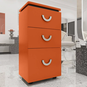 Z Modern Wood Barber Shop & Beauty Salon Storage <b>Trolley</b> Cart with Strong Load Bearing - Product Image 5