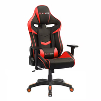 Chaise de jeu professionnelle en cuir PU, inclinable, dossier haut, ergonomique, avec hauteur réglable et base pivotante