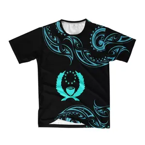 공급업체에 문의하기 2021 Polynesian 부족 티셔츠 플러스 사이즈 블랙 블루 남성 t 셔츠 사용자 정의 스타일 pohnpei 티 스포츠 티셔츠