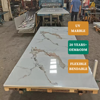 VJOIN 1220X2440Mm Feuille de plastique de bambou Transparent Flexible UV PVC Marbre Mur Placage de bois Panneau de roche de carbone Panneau de charbon de bois