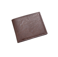 Dompet pendek kulit lembut pria, krfid RFID ramping pemegang kartu bisnis desainer, dompet koin, kartu kredit ID, klip uang