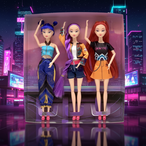 Nuevas Muñecas KPOP Demon Hunter, Figuras de Acción de Grupos de Chicas con Música, Canciones, Lumi, Mila, Zoe, Muñeca de Vinilo, Figura de Anime de PVC - Product Image 1