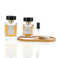 Flacons de parfum vides de haute qualité, étiquette personnalisée de luxe, 30 ml, 50 ml, 100 ml, bouchon minimaliste haut de gamme avec vaporisateur fin
