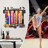 Support de rangement pour médailles de sport en métal avec logo découpé au laser personnalisé Solution de rangement pour porte-médailles de gymnastique et de course à pied