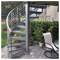 Rampe d'escalier incurvée en acier inoxydable, rampe en aluminium, design traditionnel durable pour villa, usage intérieur, garantie 5 ans