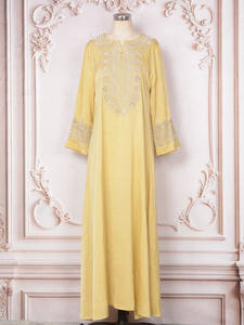 Túnica artesanal bordada de alta calidad personalizada para mujer musulmana de Dubái de Oriente Medio - Product Image 4