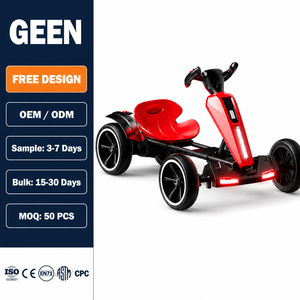 GEEN Véhicule de karting électrique pour enfants, voiture de drift <span class=keywords><strong>à</strong></span> quatre roues pour tout-petits, kart de course pour enfants - Product Image 1