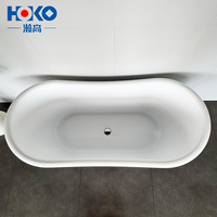 Baignoire autoportante en acrylique blanc de 1,7 m de conception européenne avec drain pour adultes, idéale pour les hôtels et salles de bain