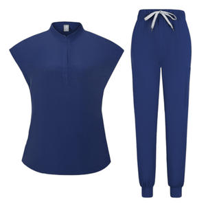 Uniformes de hospital transpirables, uniformes médicos informales para mujeres, bordado personalizado, conjuntos de uniformes de Enfermería de manga corta - Product Image 3