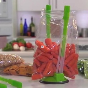 MIXWARES - Soporte Ajustable para Bolsas de Almacenamiento de Alimentos, con Clip, Manos Libres - Product Image 1