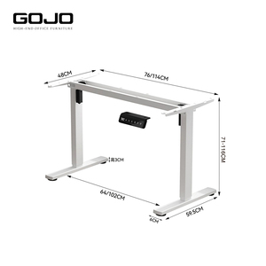 Động cơ kép điện đứng bàn hiện đại Ergonomic bàn văn phòng với điều chỉnh chiều cao cho màn hình kép bằng gỗ vật liệu kim loại - Product Image 5