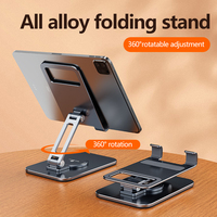 Boneruy L05MINI Support de Téléphone Portable et Tablette en Aluminium Réglable et Pliable pour Bureau