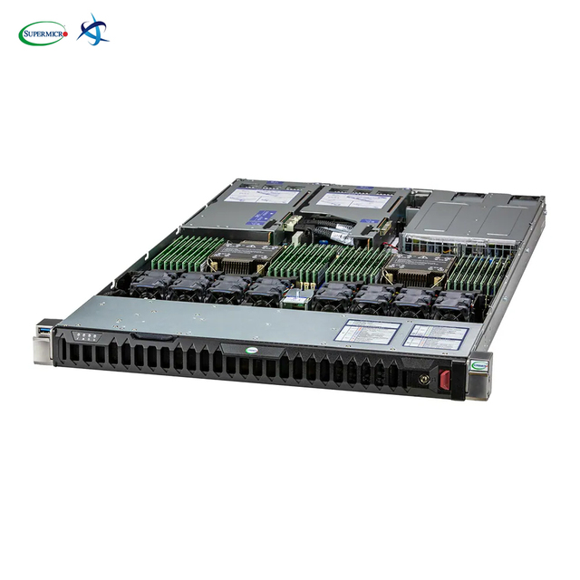 Supermicro Hyper SuperServer SYS 120H TNR 1U Rackmount Dual 3rd Gen Intel Xeon Scalable 32 DIMM Slots 8 NVMe Bays Hyper Server