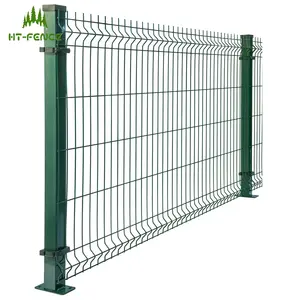 HT-FENCE Outdoor 3D Curved Welded Wire Mesh Fence Playground Wire Mesh Fence