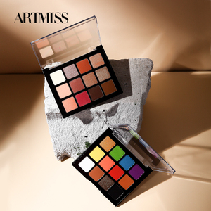 Custom 12 Colors <strong>High</strong> <strong>Pigmented</strong> Nude Shimmer Glitter Sombras De Ojos Waterproof Cosmetics Eye Makeup <strong>Eyeshadow</strong> Palette - Product Image 2