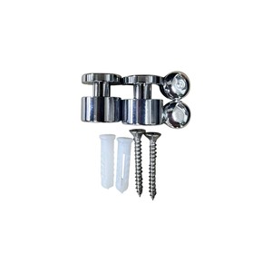 JIEEN CHAN Étagère de rangement carrée double couche autoportante moderne pour salle de bain en acier inoxydable électroplaqué L330xP150xH400mm Matériel - Product Image 5