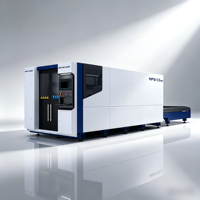 Machine de découpe laser à fibre CNC à table unique et cabine fermée Han's Laser pour la découpe