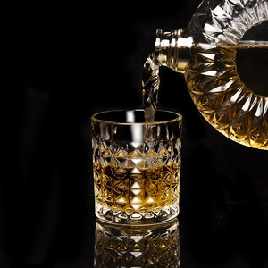 Wholesale 11oz Striped Braided Embossed Whiskey <strong>Glasses</strong> Cup Bar Old <strong>Fashioned</strong> <strong>Glass</strong> Rocks Tumbler for Bar Wine <strong>Glass</strong> - Product Image 5